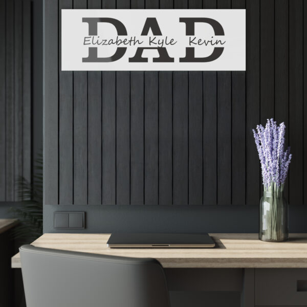 Personalized “DAD” Acrylic Sign with Kids' Name - Image 2